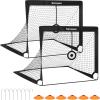 imageSONGMICS Kids Soccer Goals for Backyard 4x3 ft Portable Soccer Nets Training Equipment Toddler Soccer Goal with Carrying Bag for FieldBlack