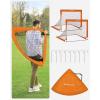 imageSONGMICS Kids Soccer Goals for Backyard 4x3 ft Portable Soccer Nets Training Equipment Toddler Soccer Goal with Carrying Bag for FieldOrange