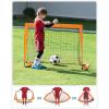 imageSONGMICS Kids Soccer Goals for Backyard 4x3 ft Portable Soccer Nets Training Equipment Toddler Soccer Goal with Carrying Bag for FieldOrange