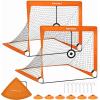 imageSONGMICS Kids Soccer Goals for Backyard 4x3 ft Portable Soccer Nets Training Equipment Toddler Soccer Goal with Carrying Bag for FieldOrange