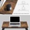 imageSONGMICS Laptop Desk Bed Sofa Breakfast Tray Adjustable Tilt Top RightLeft Handed Adjustable Folding Legs Drawer Rustic Dark Brown ULLD110B01