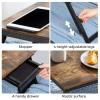 imageSONGMICS Laptop Desk Bed Sofa Breakfast Tray Adjustable Tilt Top RightLeft Handed Adjustable Folding Legs Drawer Rustic Dark Brown ULLD110B01