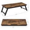 imageSONGMICS Laptop Desk Bed Sofa Breakfast Tray Adjustable Tilt Top RightLeft Handed Adjustable Folding Legs Drawer Rustic Dark Brown ULLD110B01