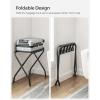 imageSONGMICS Luggage Rack Luggage Rack for Guest Room Suitcase Stand Steel Frame Foldable for Bedroom Gray URLR64GSBlack