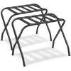 imageSONGMICS Luggage Rack Luggage Rack for Guest Room Suitcase Stand Steel Frame Foldable for Bedroom Gray URLR64GSBlack