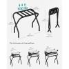 imageSONGMICS Luggage Rack Luggage Rack for Guest Room Suitcase Stand Steel Frame Foldable for Bedroom Gray URLR64GSBlack