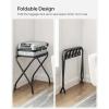imageSONGMICS Luggage Rack Luggage Rack for Guest Room Suitcase Stand Steel Frame Foldable for Bedroom Gray URLR64GSBlack