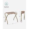 imageSONGMICS Luggage Rack Luggage Rack for Guest Room Suitcase Stand Steel Frame Foldable for Bedroom Gray URLR64GSGolden
