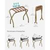 imageSONGMICS Luggage Rack Luggage Rack for Guest Room Suitcase Stand Steel Frame Foldable for Bedroom Gray URLR64GSGolden