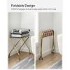 imageSONGMICS Luggage Rack Luggage Rack for Guest Room Suitcase Stand Steel Frame Foldable for Bedroom Gray URLR64GSGolden