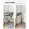 imageSONGMICS Luggage Rack Luggage Rack for Guest Room Suitcase Stand Steel Frame Foldable for Bedroom Gray URLR64GSGray