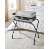 imageSONGMICS Luggage Rack Luggage Rack for Guest Room Suitcase Stand Steel Frame Foldable for Bedroom Gray URLR64GSGray