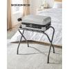 imageSONGMICS Luggage Rack Luggage Rack for Guest Room Suitcase Stand Steel Frame Foldable for Bedroom Gray URLR64GSGray