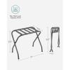 imageSONGMICS Luggage Rack Luggage Rack for Guest Room Suitcase Stand Steel Frame Foldable for Bedroom Gray URLR64GSGray