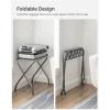 imageSONGMICS Luggage Rack Luggage Rack for Guest Room Suitcase Stand Steel Frame Foldable for Bedroom Gray URLR64GSGray