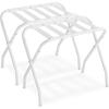 imageSONGMICS Luggage Rack Luggage Rack for Guest Room Suitcase Stand Steel Frame Foldable for Bedroom Gray URLR64GSWhite