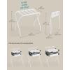 imageSONGMICS Luggage Rack Luggage Rack for Guest Room Suitcase Stand Steel Frame Foldable for Bedroom Gray URLR64GSWhite
