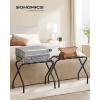 imageSONGMICS Luggage Rack for Guest Room Suitcase Stand Foldable Steel Frame for Hotel Bedroom Holds up to 110 lb 272 x 15 x 205 Inches Slate Gray URLR001G01Black
