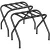imageSONGMICS Luggage Rack for Guest Room Suitcase Stand Foldable Steel Frame for Hotel Bedroom Holds up to 110 lb 272 x 15 x 205 Inches Slate Gray URLR001G01Black