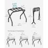 imageSONGMICS Luggage Rack for Guest Room Suitcase Stand Foldable Steel Frame for Hotel Bedroom Holds up to 110 lb 272 x 15 x 205 Inches Slate Gray URLR001G01Black