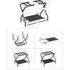 imageSONGMICS Luggage Racks Set of 2 Suitcase Stand with Fabric Storage Shelf for Guest Room Bedroom Hotel Foldable Steel Frame Holds up to 110 lb 272 x 15 x 205 Inches Black URLR002B02Black