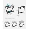 imageSONGMICS Luggage Racks for Guest Room Set of 2 Suitcase Stand with Storage Shelf Steel Frame Foldable for Easy Storage Hotel Bedroom Black URLR003B02Black