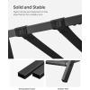 imageSONGMICS Luggage Racks for Guest Room Set of 2 Suitcase Stand with Storage Shelf Steel Frame Foldable for Easy Storage Hotel Bedroom Black URLR003B02Black