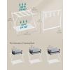 imageSONGMICS Luggage Racks for Guest Room Set of 2 Suitcase Stand with Storage Shelf Steel Frame Foldable for Easy Storage Hotel Bedroom Black URLR003B02Cloud White