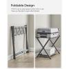 imageSONGMICS Luggage Racks for Guest Room Set of 2 Suitcase Stand with Storage Shelf Steel Frame Foldable for Easy Storage Hotel Bedroom Black URLR003B02Slate Gray
