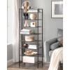 imageSONGMICS Narrow Shoe Rack  Sturdy 8 Tier Metal Tall Shoe Rack Shelf Slim Shoe Storage Organizer for Closet Entryway Small Spaces BronzeBronze