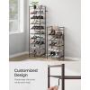imageSONGMICS Narrow Shoe Rack  Sturdy 8 Tier Metal Tall Shoe Rack Shelf Slim Shoe Storage Organizer for Closet Entryway Small Spaces BronzeBronze