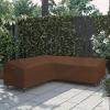 imageSONGMICS Outdoor Sectional Cover LShaped Sofa Cover Waterproof Outdoor Furniture Cover 102 x 35 x 31236 Inches Brown UGSC226R01