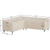 imageSONGMICS Outdoor Sectional Cover LShaped Sofa Cover Waterproof Outdoor Furniture Cover 102quot L x 102quot L x 35quot W x 31236quot H Beige UGSC226BE