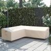 imageSONGMICS Outdoor Sectional Cover LShaped Sofa Cover Waterproof Outdoor Furniture Cover 102quot L x 102quot L x 35quot W x 31236quot H Beige UGSC226BE