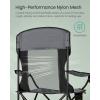 imageSONGMICS Oversized Lumbar Support Camping Chair HeavyDuty Outdoor Folding Chair Comfortable Padded Glamping Cooler Bag Weight Capacity 450 lb Ink Black UGCB066B01Slate Gray