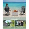 imageSONGMICS Oversized Lumbar Support Camping Chair HeavyDuty Outdoor Folding Chair Comfortable Padded Glamping Cooler Bag Weight Capacity 450 lb Ink Black UGCB066B01Slate Gray