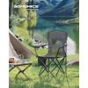 imageSONGMICS Oversized Lumbar Support Camping Chair HeavyDuty Outdoor Folding Chair Comfortable Padded Glamping Cooler Bag Weight Capacity 450 lb Ink Black UGCB066B01Slate Gray