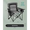 imageSONGMICS Oversized Lumbar Support Camping Chair HeavyDuty Outdoor Folding Chair Comfortable Padded Glamping Cooler Bag Weight Capacity 450 lb Ink Black UGCB066B01Ink Black