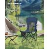 imageSONGMICS Oversized Lumbar Support Camping Chair HeavyDuty Outdoor Folding Chair Comfortable Padded Glamping Cooler Bag Weight Capacity 450 lb Ink Black UGCB066B01Harbor Blue