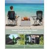 imageSONGMICS Oversized Lumbar Support Camping Chair HeavyDuty Outdoor Folding Chair Comfortable Padded Glamping Cooler Bag Weight Capacity 450 lb Ink Black UGCB066B01Ink Black