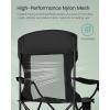 imageSONGMICS Oversized Lumbar Support Camping Chair HeavyDuty Outdoor Folding Chair Comfortable Padded Glamping Cooler Bag Weight Capacity 450 lb Ink Black UGCB066B01Ink Black