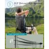 imageSONGMICS Oversized Lumbar Support Camping Chair HeavyDuty Outdoor Folding Chair Comfortable Padded Glamping Cooler Bag Weight Capacity 450 lb Ink Black UGCB066B01Ink Black