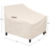 imageSONGMICS Patio Chair Cover Heavy Duty Patio Chair Cover 600D Waterproof Protective Cover for Outdoor Garden Deep Seat Chair AntiFade 319 x 37 x 358193 Inches Beige UGCC009M01