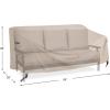imageSONGMICS Patio Sofa Cover 600D 2Seater Sofa Protective Cover for Outdoor Garden Furniture Waterproof and AntiFade 54 x 38 x 30 Inches Beige UGSC137EC