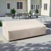 imageSONGMICS Patio Sofa Cover 600D 3Seater Sofa Protective Cover for Outdoor Garden Furniture Waterproof and AntiFade 78 x 38 x 30 Inches Beige UGSC198EC