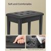 imageSONGMICS Piano Bench with Padded Cushion and Storage Compartment for Music Books Vanity Stool Tufted Wooden Piano Seat 138 x 22 x 195 Inches Black ULPB55HBlack