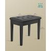 imageSONGMICS Piano Bench with Padded Cushion and Storage Compartment for Music Books Vanity Stool Tufted Wooden Piano Seat 138 x 22 x 195 Inches Black ULPB55HBlack