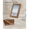imageSONGMICS Picture Frames Collage Picture Frames Set of 10 Two 8x10 Four 5x7 Four 4x6 Photo Frame for Wall Gallery Decor Table Display Glass Rustic Brown URPF010X01Rustic Brown