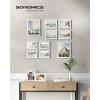 imageSONGMICS Picture Frames Collage Picture Frames Set of 10 Two 8x10 Four 5x7 Four 4x6 Photo Frame for Wall Gallery Decor Table Display Glass Rustic Brown URPF010X01Cloud White