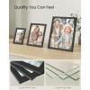 imageSONGMICS Picture Frames Collage Picture Frames Set of 10 Two 8x10 Four 5x7 Four 4x6 Photo Frame for Wall Gallery Decor Table Display Glass Rustic Brown URPF010X01Ink Black